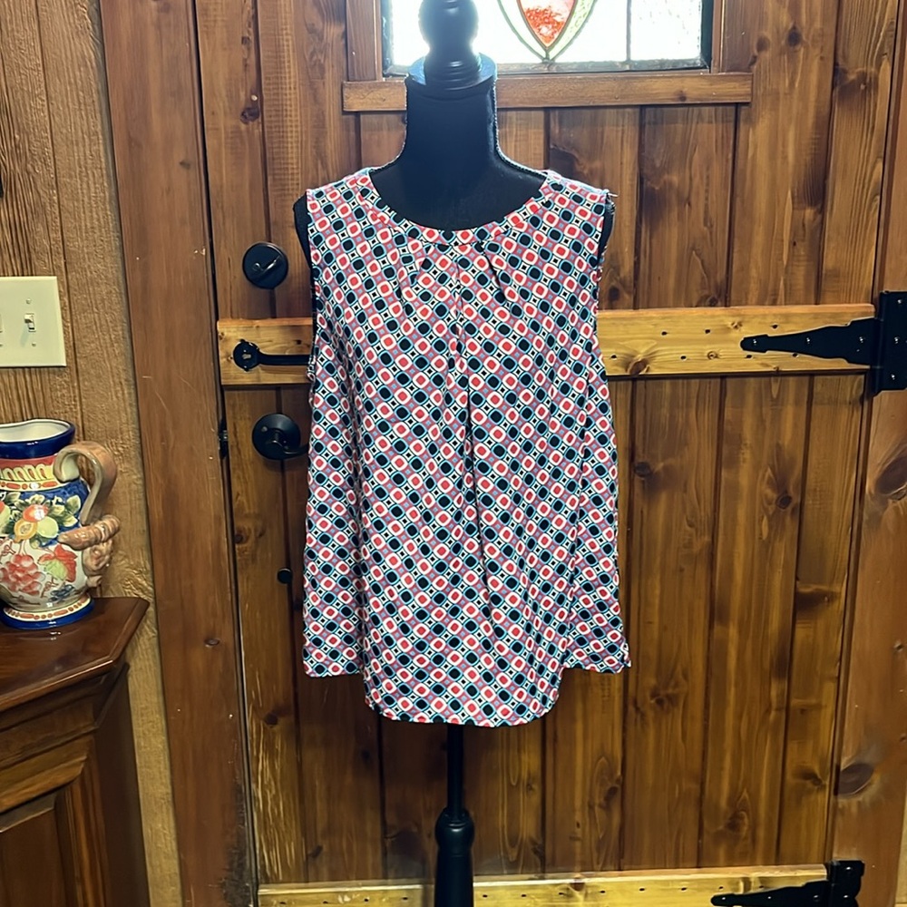 Nine West size large sleeveless top NWT Red/White/Blue